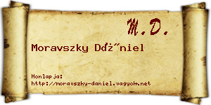 Moravszky Dániel névjegykártya